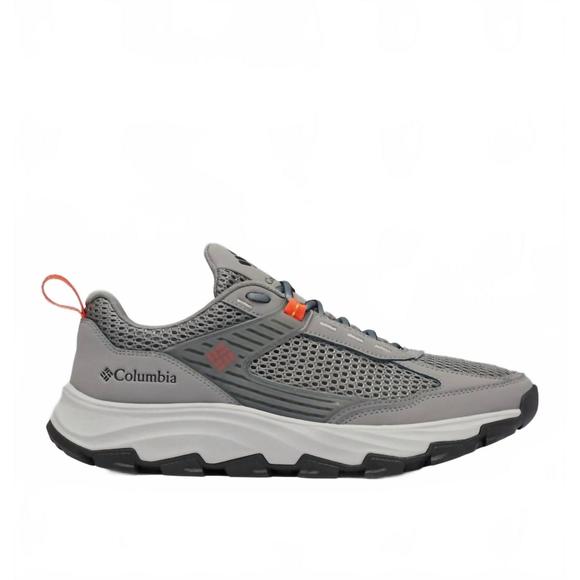 NEW COLUMBIA men's hatana breathe sneakers in titanium grey steel/red quartz - Picture 1 of 6